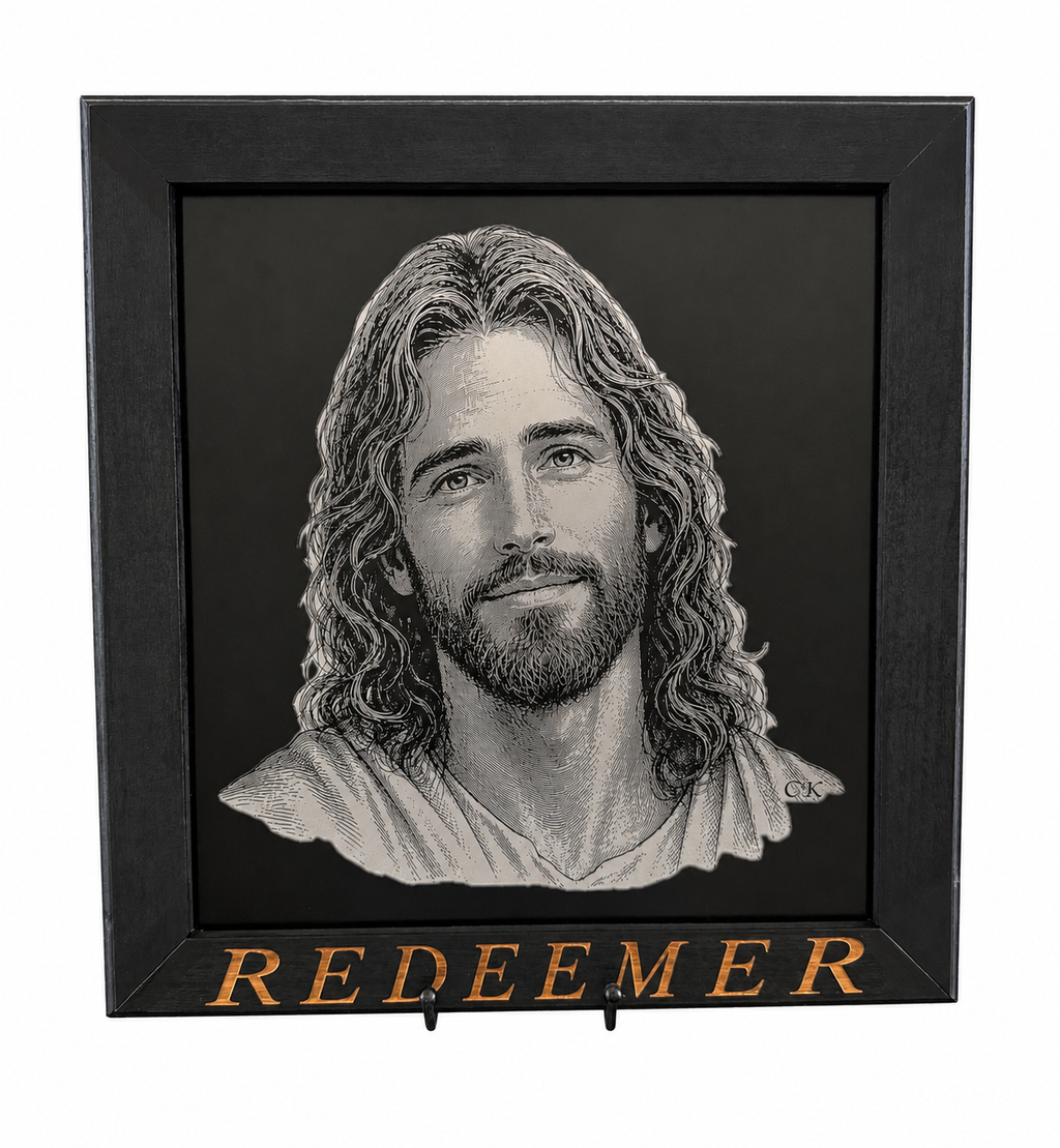 Redeemer – Custom Engraved Portrait of Christ 12"x13"