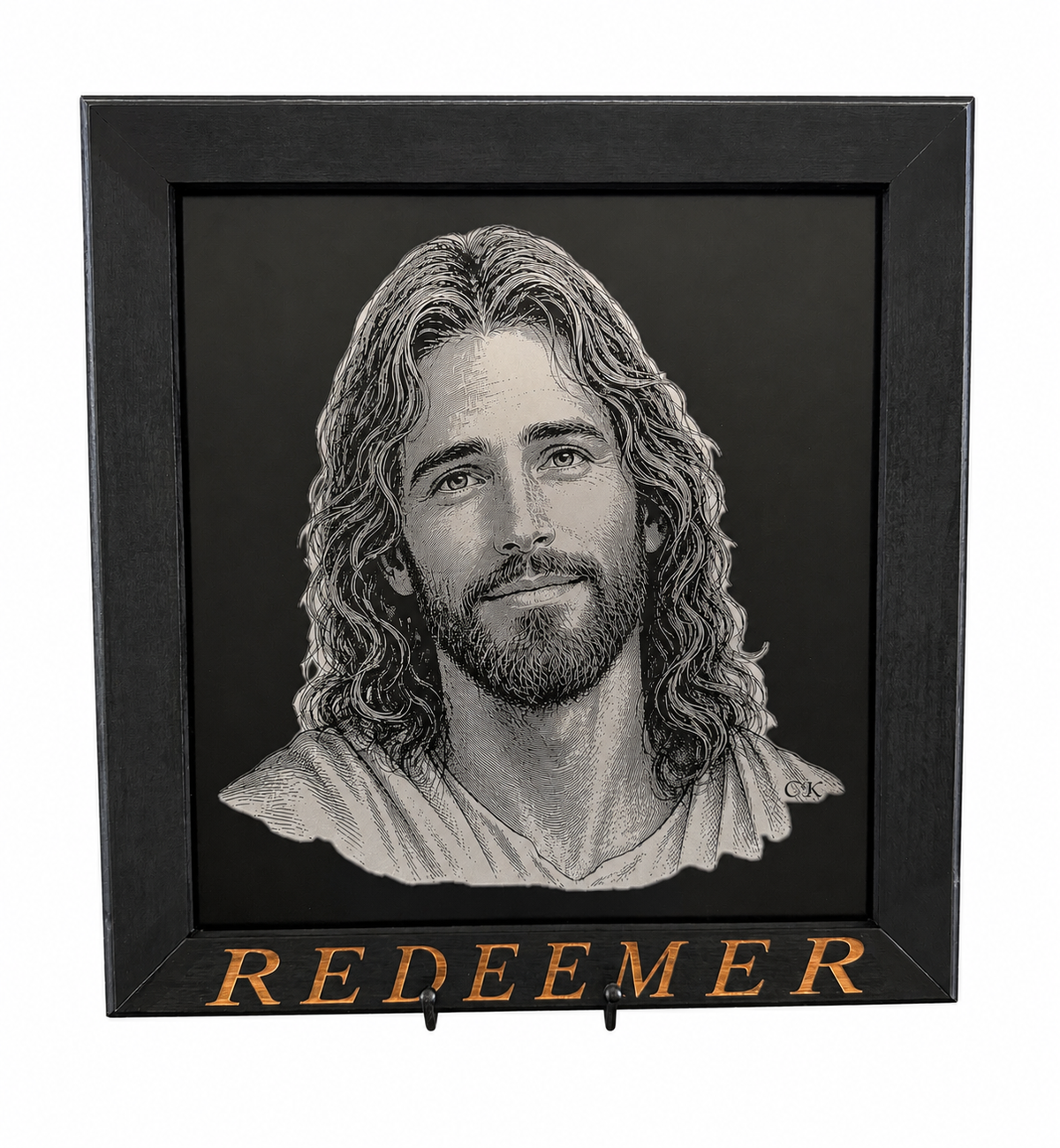 Redeemer – Custom Engraved Portrait of Christ 12"x13"