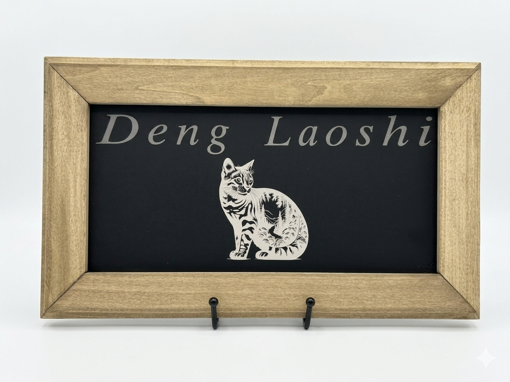 Personalized Engraving with Handmade Frame 12"x8"