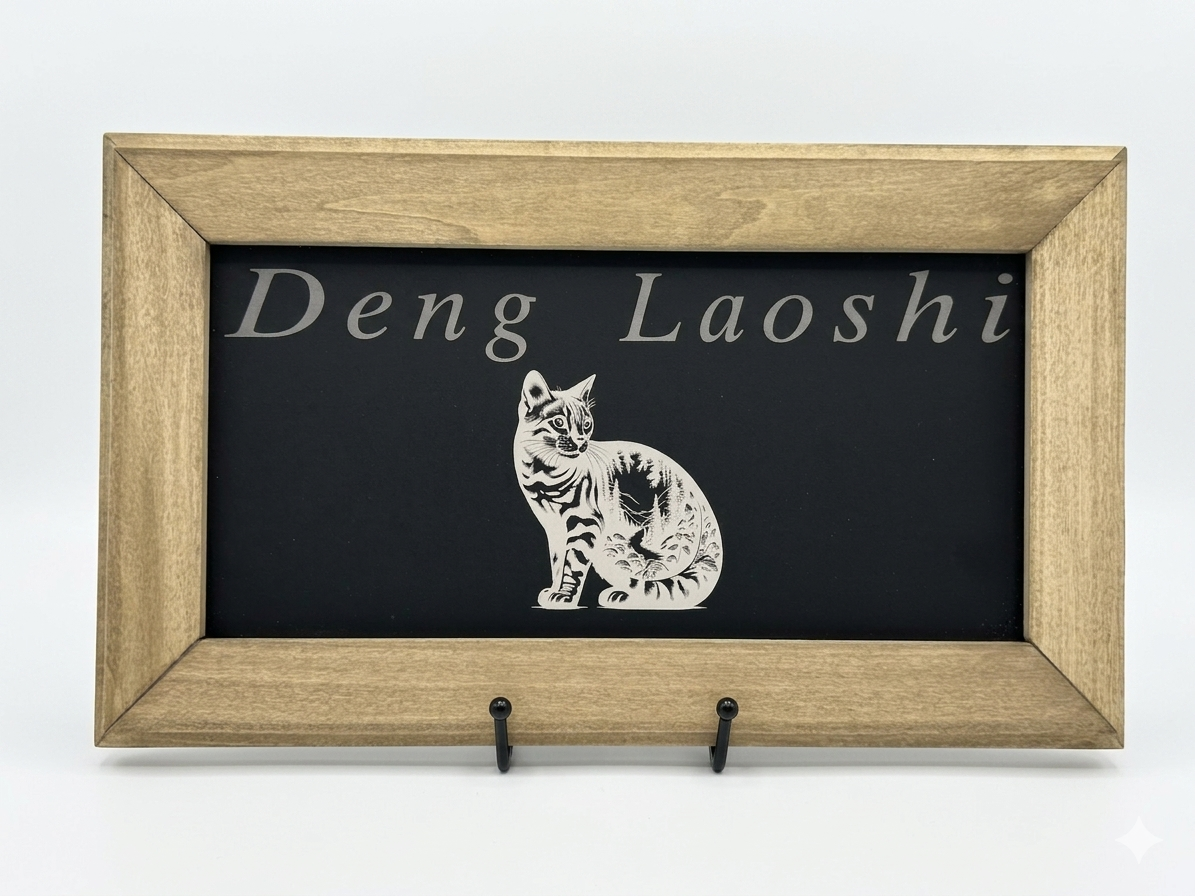 Personalized Engraving with Handmade Frame 12"x8"