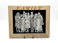 Engraved Family Portrait – Wood Framed Metal Art
