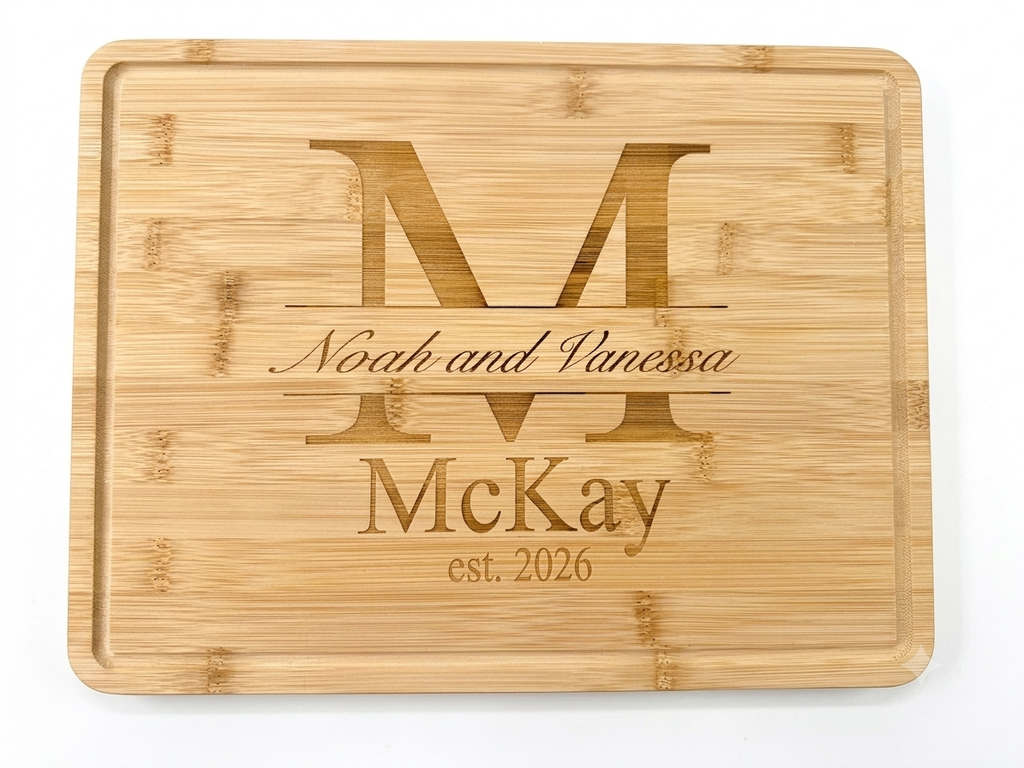 Custom Engraved Bamboo Cutting Board 11"x14.5"