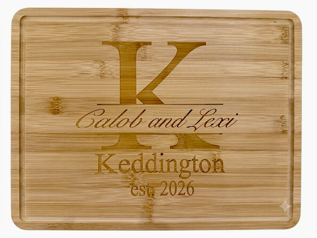 Custom Engraved Bamboo Cutting Board 11"x14.5"