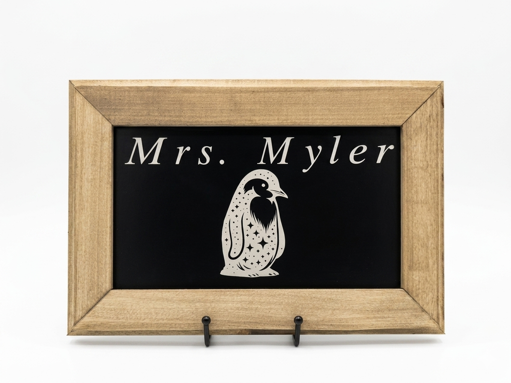 Personalized Engraving with Handmade Frame 12"x8"