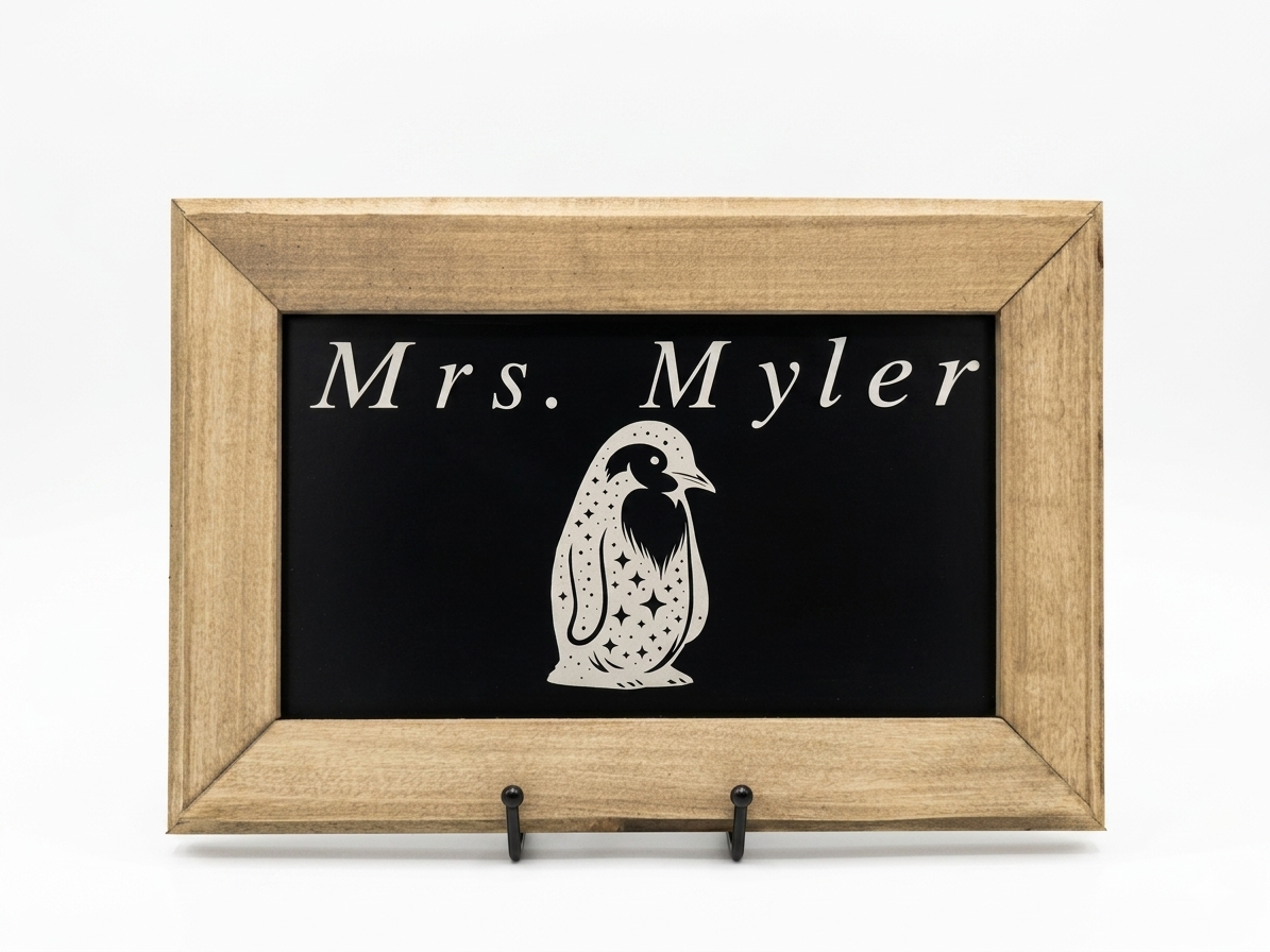 Personalized Engraving with Handmade Frame 12"x8"